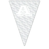 Weißes Quadrat mit Prägung Wimpelkette (Dritte Fahne)