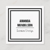 weißes Quadrat Quadratische Visitenkarte (Vorderseite)