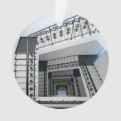 Weißes Quadrat-Treppenhaus Ornament (Vorderseite)