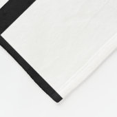 Weißes quadratisches Muster mit schwarzen Rändern Fleecedecke (Ecke)