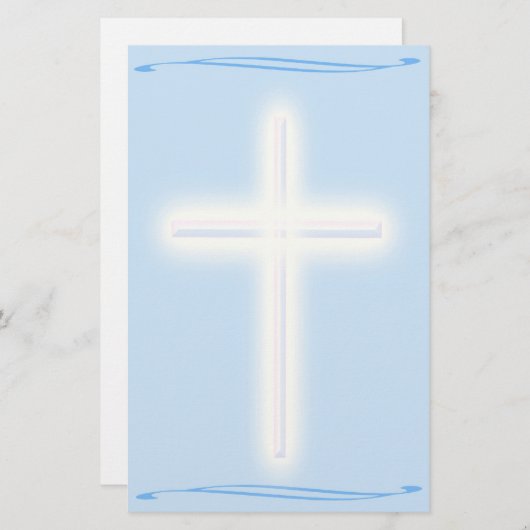 Weißes queresstationäres briefpapier (Vorne/Hinten)