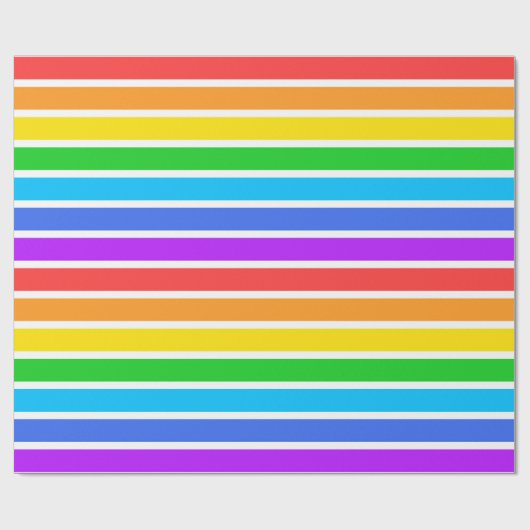Weißes Rainbow-Wrapping-Papier Geschenkpapier (Flach)