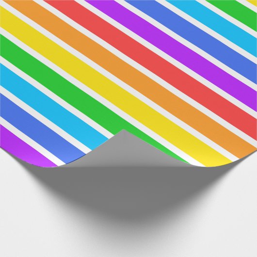 Weißes Rainbow-Wrapping-Papier Geschenkpapier (Ecke)