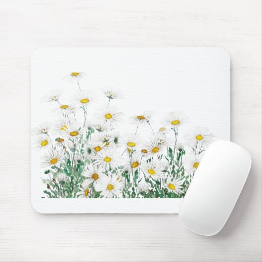 Weißes Randaret-Halbfarbenmalerei Mousepad (Mit Mouse)