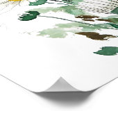 Weißes Randaret, Horizontalfarbe Poster (Ecke)