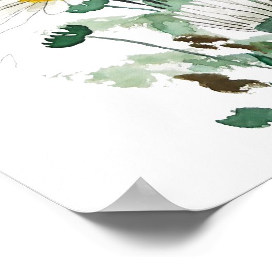 Weißes Randaret, Horizontalfarbe Poster (Ecke)