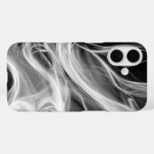 Weißes Rauch auf schwarz Case-Mate iPhone Hülle (Rückseite (Horizontal))