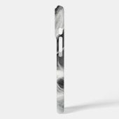 Weißes Rauch auf schwarz Case-Mate iPhone Hülle (Rückseite / Links)