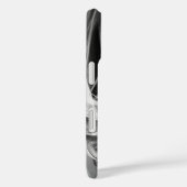 Weißes Rauch auf schwarz Case-Mate iPhone Hülle (Rückseite / Rechts)