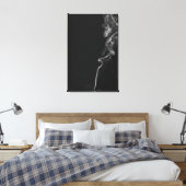 Weißes Rauch vor schwarzem Hintergrund Leinwanddruck (Insitu (Schlafzimmer))