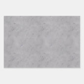 Weißes Real-Marmordesign - Einzigartig in Weiß Geschenkpapier Set (Vorderseite)