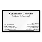 Weißes Rechteck Magnetische Visitenkarte (Vorderseite)