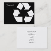 Weißes Recycelnd Symbol Visitenkarte (Vorne/Hinten)