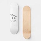 Weißes Regenbogen-Einhorn Skateboard (Vorderseite)