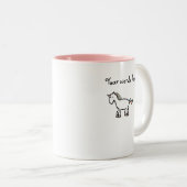 Weißes Regenbogen-Einhorn Zweifarbige Tasse (VorderseiteRechts)