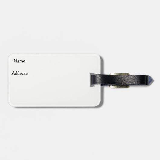 Weißes Regenbogenhaar, Einhorngepäck Gepäckanhänger (Rückseite horizontal)