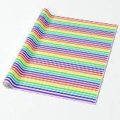 Weißes Regenbogenstreifen-Umschlagpapier Geschenkpapier (Ungerollt)