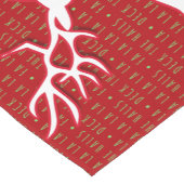 Weißes Rentier-Deck an den Hallen Monogramm Kurzer Tischläufer (Ecke)