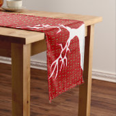 Weißes Rentier-Deck an den Hallen Monogramm Kurzer Tischläufer (Beispiel)