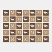 Weißes Rentier-Neutralfarben Weihnachtsfest-Set Geschenkpapier Set (Vorderseite 3)