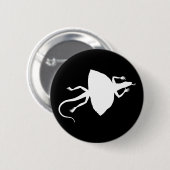 weißes Reptil Button (Vorne & Hinten)