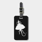 weißes Reptil Gepäckanhänger (Vorderseite vertikal)