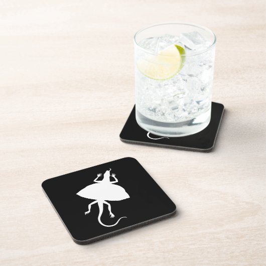 weißes Reptil Getränkeuntersetzer (Rechte Seite)