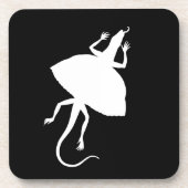 weißes Reptil Getränkeuntersetzer (Vorderseite)