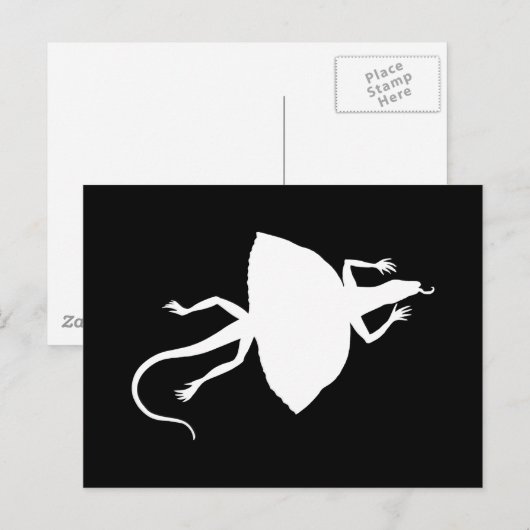 weißes Reptil Postkarte (Vorne/Hinten)