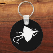 weißes Reptil Schlüsselanhänger (Vorderseite)