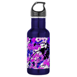 Weißes Retro-Floral (weißes Portionsglas, nicht du Trinkflasche