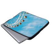 Weißes Riesenrad am Morgen unter freiem Himmel Laptopschutzhülle (Vorne Knopf)