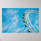 Weißes Riesenrad am Morgen unter freiem Himmel Poster (Vorne)