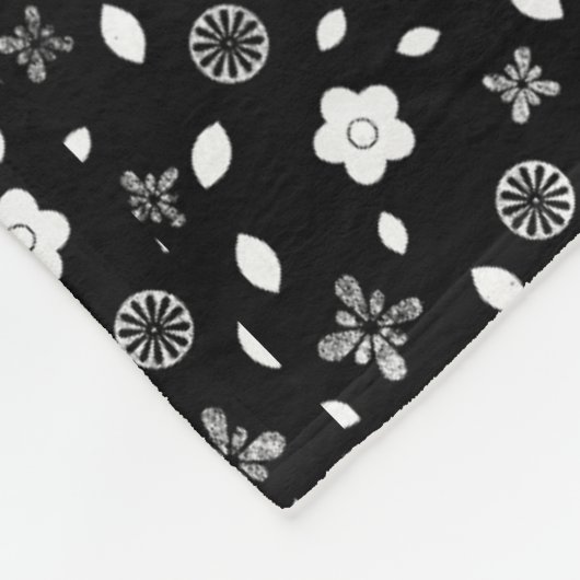 Weißes, rosa Design Fleecedecke (Ecke)