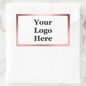 Weißes rosa gebürstetes Metall im Business Look Yo Rechteckiger Aufkleber (Tasche)