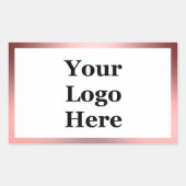 Weißes rosa gebürstetes Metall im Business Look Yo Rechteckiger Aufkleber (Vorderseite)