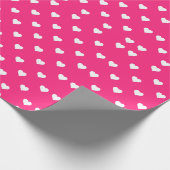 Weißes rosa Herz Valentinstag Wrapping Paper Geschenkpapier (Ecke)