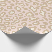Weißes rosa Leopardenpapier Geschenkpapier (Ecke)