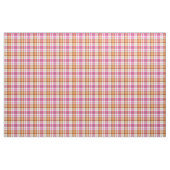 Weißes Rosa Oranges Karo Tartan Design Stoff (Yard (91,4 cm))