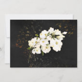 *~* Weißes Rose Brautparty Rustikal Dankeskarte (Rückseite)