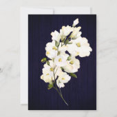 *~* Weißes Rose Brautparty Rustikal Einladung (Rückseite)