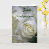Weißes Rose_ Karte (Gelbe Blume)