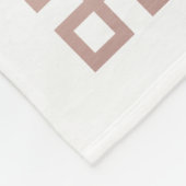 Weißes Rose Rosa griechischer Schlüssel Mit Monogr Fleecedecke (Ecke)