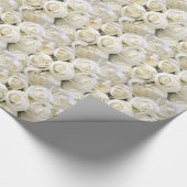 Weißes Rosen-Verpackungs-Papier Geschenkpapier (Ecke)