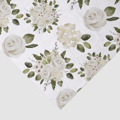 Weißes Rosengewirr Seidenpapier (Ausschnitt)