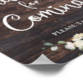 Weißes Rosenholz aus Hydrangeas-Holz dank kommende Poster (Ecke)