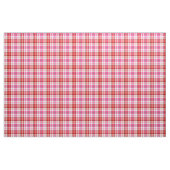 Weißes Rot Pink Kariertes Tartan Design  Stoff (Yard (91,4 cm))