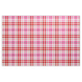 Weißes Rot Pink Kariertes Tartan Design  Stoff (Fat Quarter (45,7 x 55,9 cm))