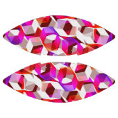 Weißes, rotes bis rosa Hexagon auf dunkelrotem Hin Football (Paneele)