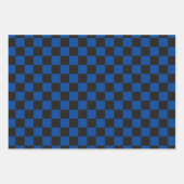 Weißes Rotes Blau, karierte Papiertücher Geschenkpapier Set (Vorderseite 3)